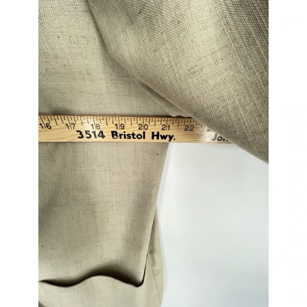 Kim Rogers Womens Skirt Suit Tan Jacket 14P Pleated‎ Skirt 16 Linen Blend